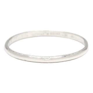 1920s Art Deco Engraved Band Ring, Platinum, Ring Size 7, Stackable For Sale