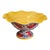 Yellow Footed Scalloped Edge Spanish Pottery Painted Enamel Poppies Center Piece Bowl For Sale - Image 8 of 8