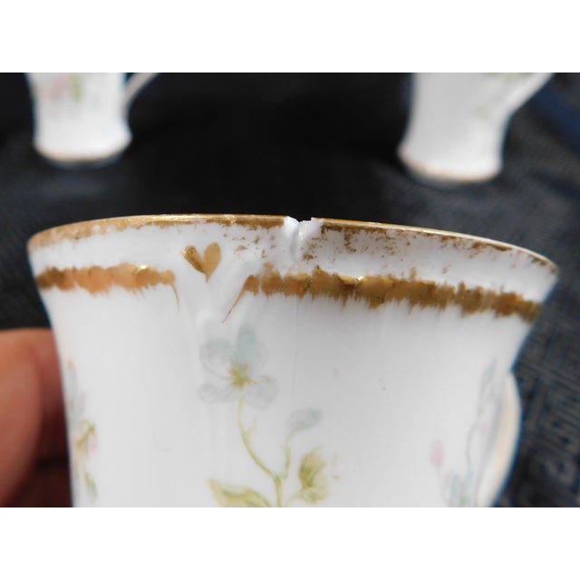 Traditional 1900s imoges Gerard, Dufraisseix & Abbot Chocolate Cups - Set of 4 For Sale - Image 3 of 12