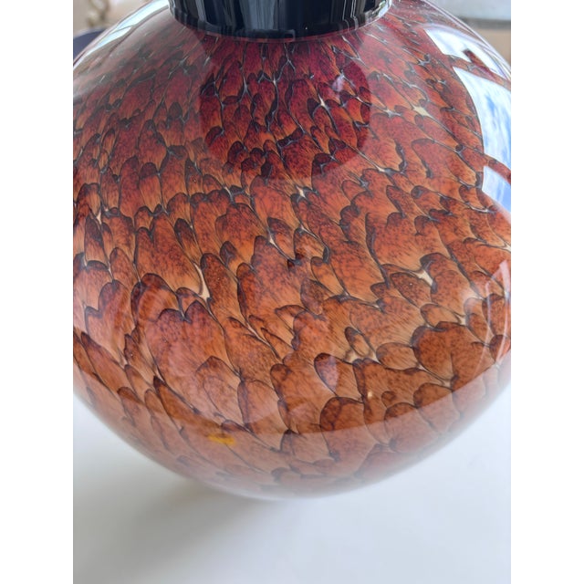 This exceptional large-scale art glass vase is from Molly Stone’s highly regarded Tortoise Shell Series. Titled the Athena...