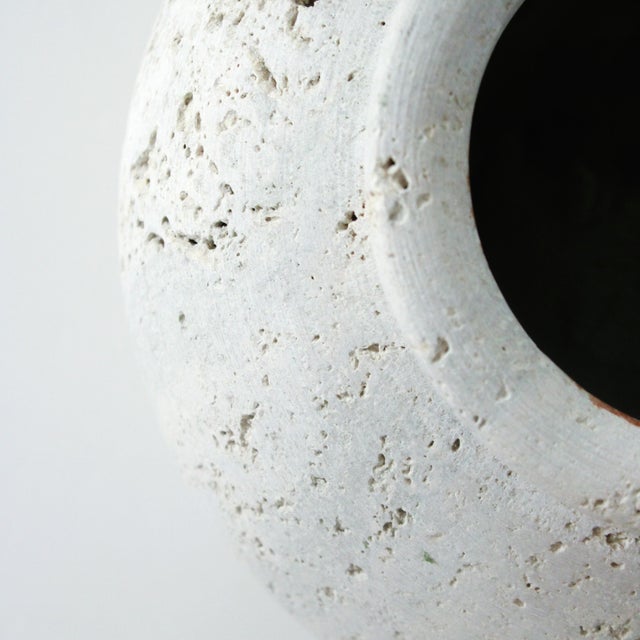Carved Stone Travertine Utensil Holder/Matt For Sale In Los Angeles - Image 6 of 6