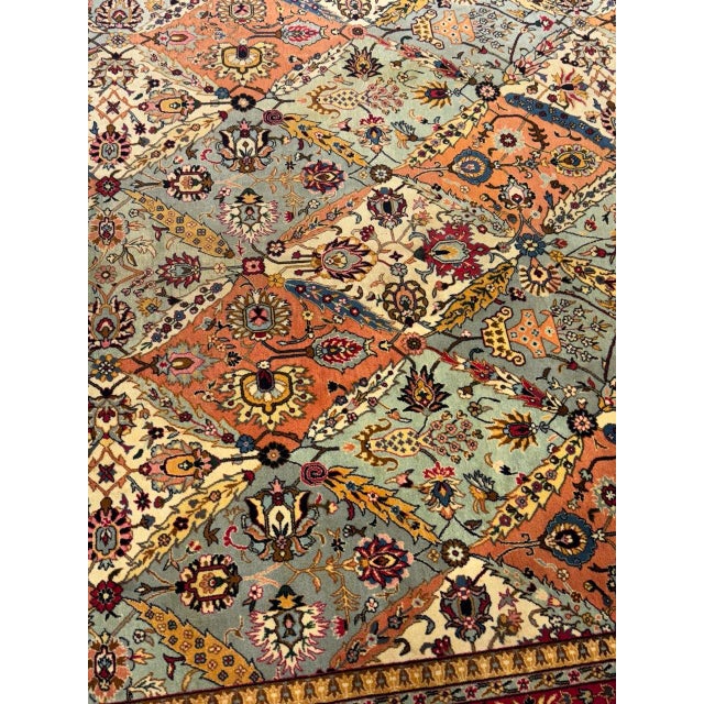 Pasargad DC Antique Garden Design Tabriz Rug For Sale In Washington DC - Image 6 of 10