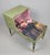 Traditional Whimsical Cottage Revival Artichoke Green & Peony Tiered Side Table For Sale - Image 3 of 12