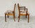 1960s Vintage Teak and Fabric Chair and Armchair, 1960s, Set of 2 For Sale - Image 5 of 16