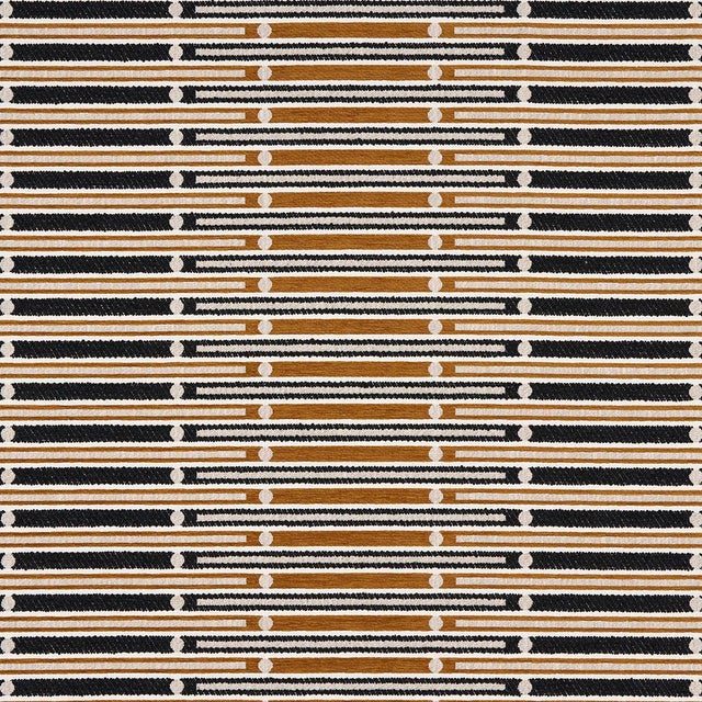 Not Yet Made - Made To Order Sample - Schumacher Serapo Rustic Weave Fabric, Carbon & Ochre For Sale - Image 5 of 5