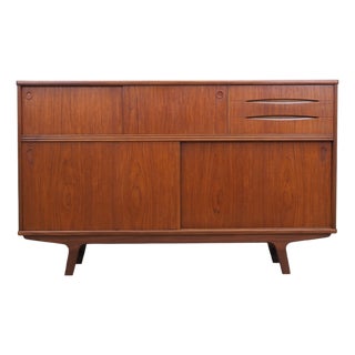 Vintage Danish Teak Highboard, 1960s For Sale