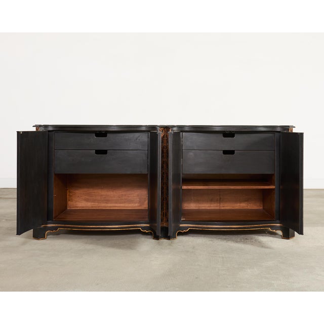 Nancy Corzine Chinoiserie Marble Top Sideboard Dresser Server For Sale In Sacramento - Image 6 of 18