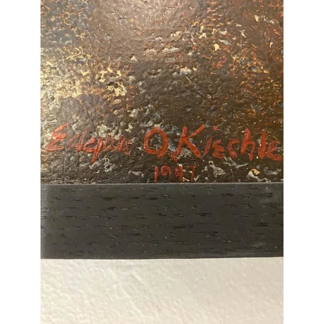 1940s "Swinging Harmony" a Black Dancers" Couple by Edgar O'Kiechle - Oil Painting For Sale - Image 5 of 5