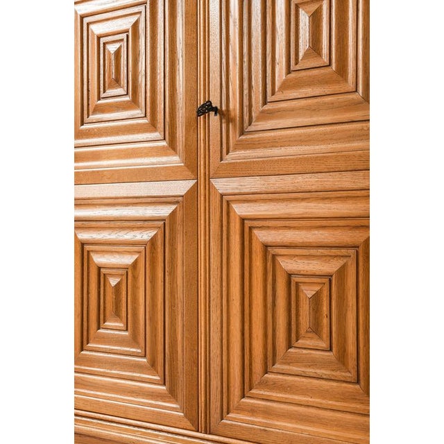 Wood Mid-Century Modern Oak and Brass Cabinet by Oscar Nilsson, 1940s For Sale - Image 7 of 11