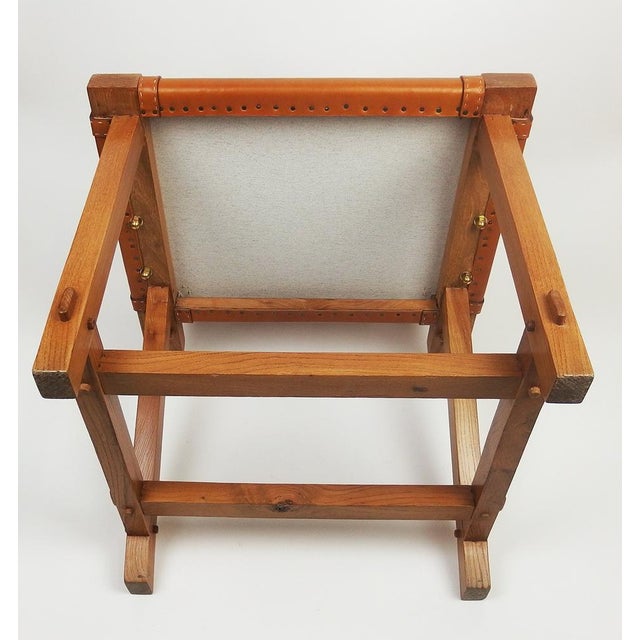 Leather Armchair by Jacques Adnet, 1940s For Sale - Image 13 of 14