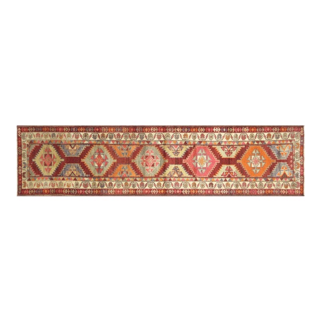 1960s Turkish Oushak Runner For Sale