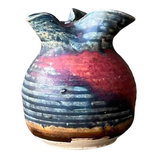 Vintage Original Studio Pottery Vase For Sale