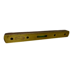 Vintage 8” Wood and Brass J Rabone & Sons Spirit Level From. England - Circa 1940’s
