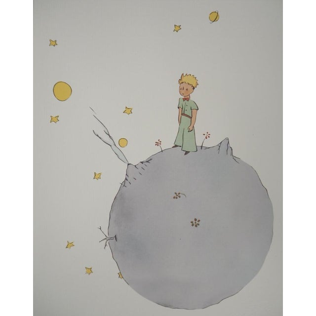 Antoine De Saint-Exupery, Le Petit Prince sur l'astéroïde, Lithograph For Sale - Image 6 of 6