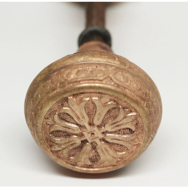 Early 20th Century Antique Reading 4 Fold Tulip Brass Knobs For Sale - Image 5 of 5