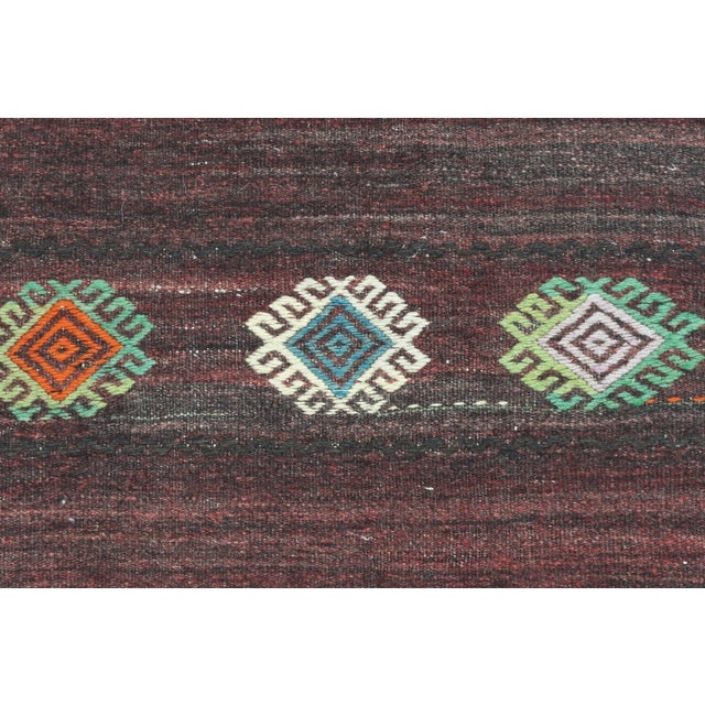 1960s Turkish Sardes Kilim Embroidered Rug For Sale - Image 9 of 13