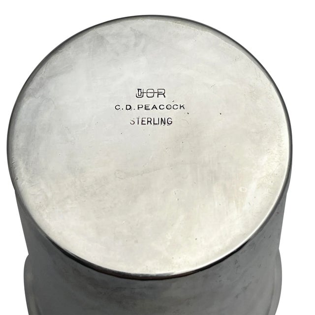 1930s Sterling Silver Art Deco Mint Julep Cups For Sale - Image 10 of 12