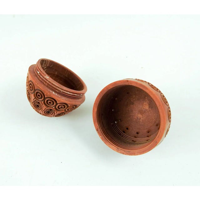 Shell Antique Carved Vegetable Ivory Tagua Needle & Thimble Cases - Set of 3 For Sale - Image 7 of 8