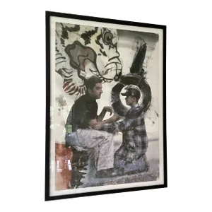 Vintage Robert Rauschenberg "One Lioner" Signed Lithograph
