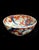 RARE, colorful Antique Imari Hand Painted Scalloped Bowl measuring 7 1/8" in diameter and 3 1/8" tall in good condition.