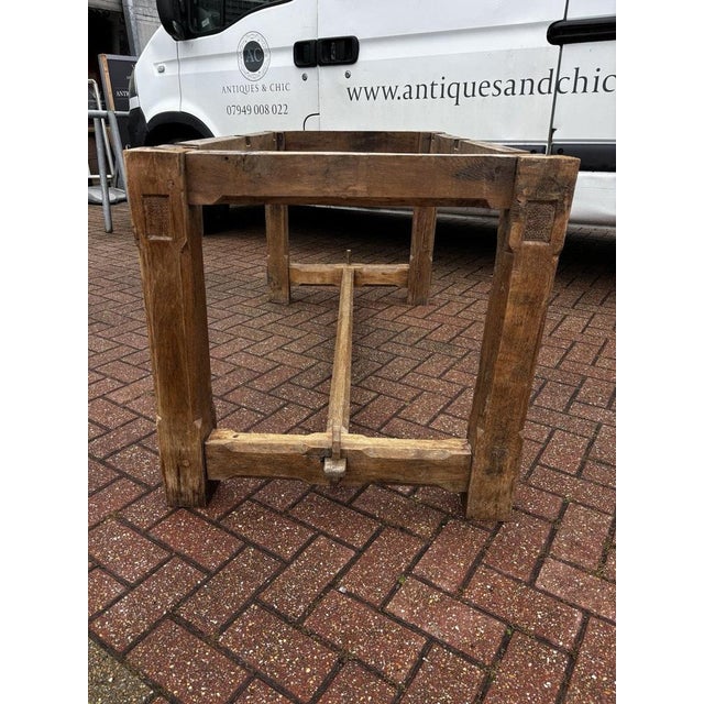 English Light Oak Refectory Dining Table For Sale - Image 16 of 18