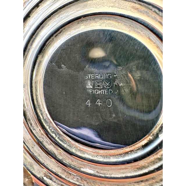 Early 20th Century Antique Sterling Silver Weighted Candlesticks For Sale - Image 5 of 5