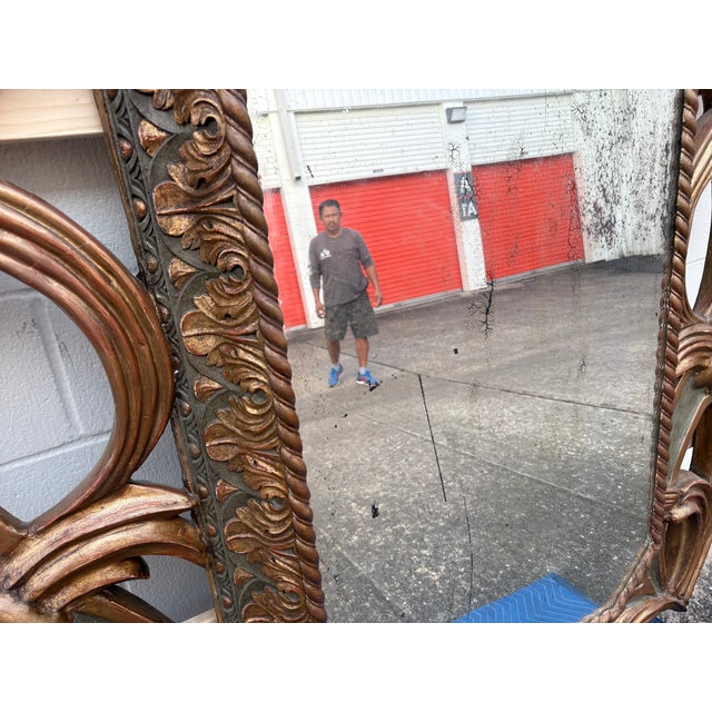 19th Century Italian Baroque Style Giltwood Mirror For Sale - Image 13 of 18