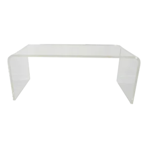 Waterfall Lucite Coffee Table Attributed to Charles Hollis Jones, C-1970s