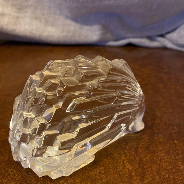 Late 20th Century Vintage 1980s Baccarat France Crystal Porcupine Figurine Paperweight #764415 For Sale - Image 5 of 9