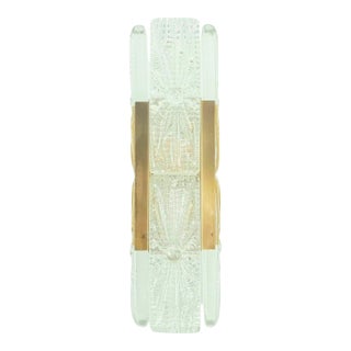 Danish Mid-Century Glass & Brass 'Aladdin' Wall Lamp/Sconce From Vitrika, Denmark, 1960s/1970s For Sale