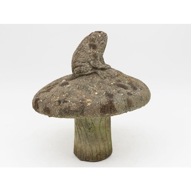 English Composite Stone Toadstool Garden Ornament, English Mid 20th C. For Sale - Image 3 of 9