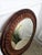 Vintage Italian Round Wood Wall Mirror, 1970s For Sale - Image 4 of 7