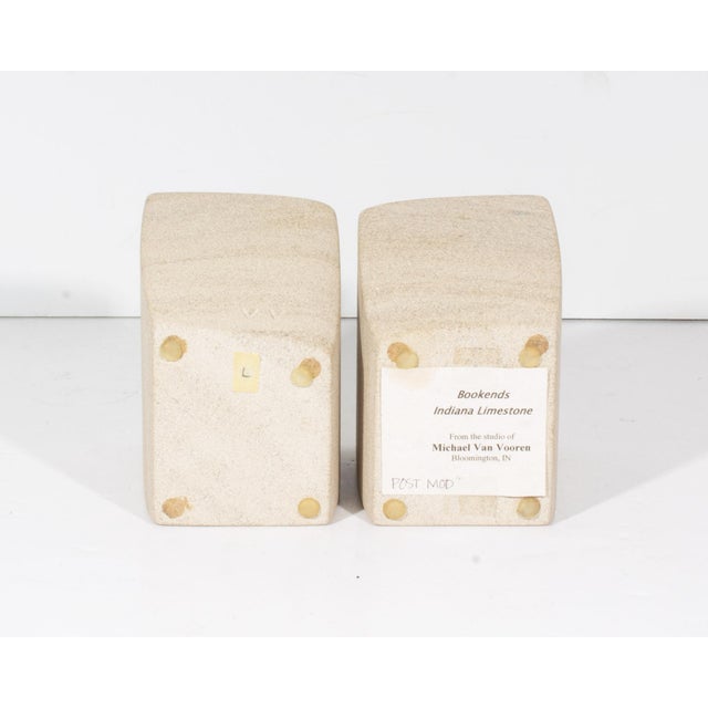 Stone Michael Van Vooren Limestone Bookends For Sale - Image 7 of 7
