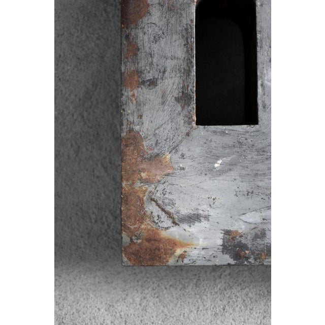 Large Vintage Polish Industrial Metal Letter R, 1950s For Sale - Image 10 of 12