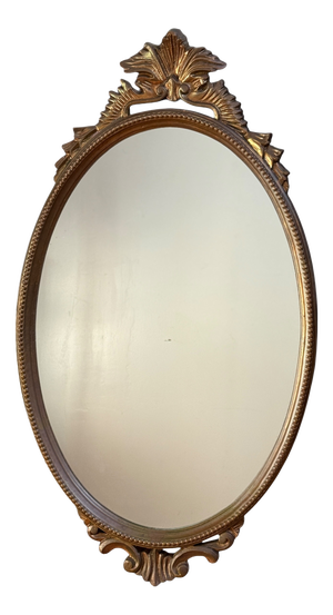 Vintage French Gilded Wooden Mirror, 1959
