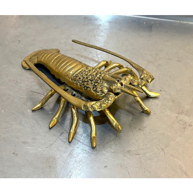 Mid-Century Modern Brass Crustacean Figurine For Sale - Image 3 of 3