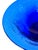 1930s Pairpoint Cobalt Blue Engraved Floral Center Bowl Controlled Bubble Pedestal For Sale - Image 5 of 14