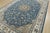 Farmhouse Fine Nain Rug 8'10'' X 12'3'' Blue Wool Traditional Hand-Knotted Oriental Carpet For Sale - Image 3 of 15