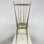 Metal Vintage Chiavari Chair with Tapestry Seat in Brass For Sale - Image 7 of 12