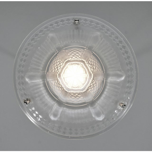 French Art Deco Pendant Light by Muller Freres 1930 France - 2 Available For Sale - Image 6 of 10