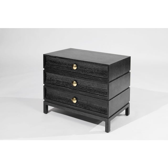 Stacked Bedside Table in Black Ceruse For Sale - Image 4 of 18