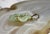 Metal 14k Gold Carved Green Jade Flower Pendant Enhancer For Sale - Image 7 of 16