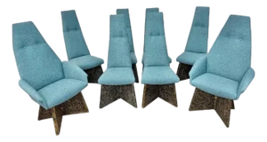 Mid-Century Modern Adrian Pearsall High Back Goop Dining Chairs - Set of 8