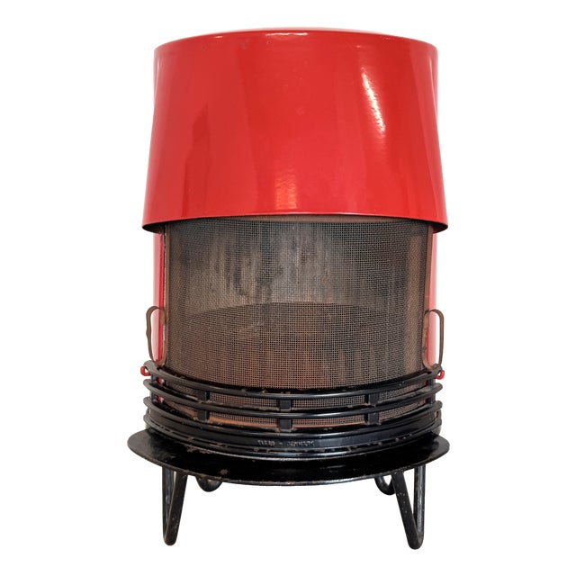 Vintage Red Wood-Burning Stove from Tasso Denmark, 1940s For Sale