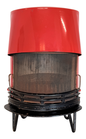 Vintage Red Wood-Burning Stove from Tasso Denmark, 1940s