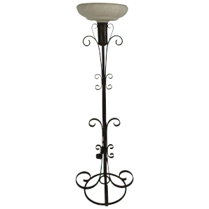 1940s Wrought Iron Floor Lamp