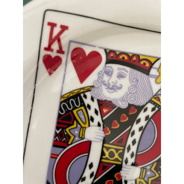 White Late 20th Century American Atelier Casino 5269 Porcelain 8" Salad or Snack Plates. Playing Cards - Set of 8 For Sale - Image 8 of 9