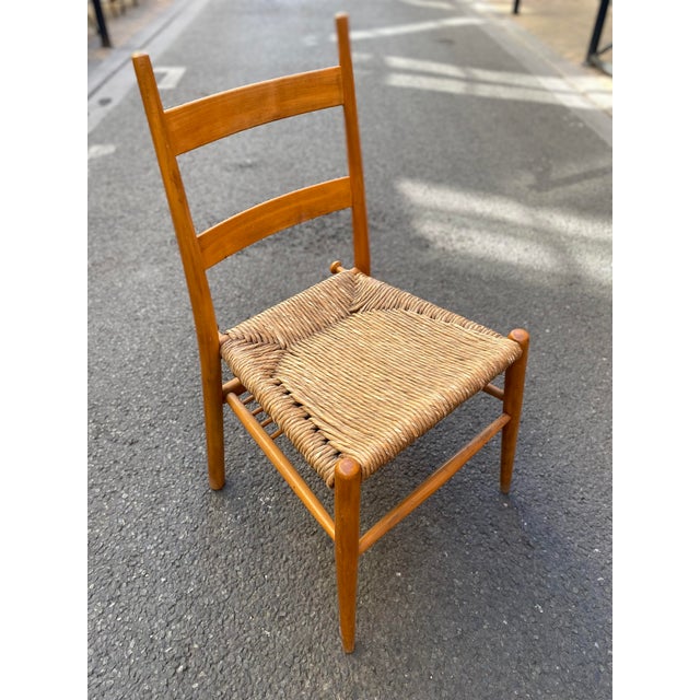 Vintage Turned Wood Chairs with Straw Seats by Yngve Ekström, 1950s, Set of 6, in Very Good conditions. Designed 1950 to...