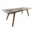 Organic Modernism Walnut Wood + Glass Dining Table For Sale