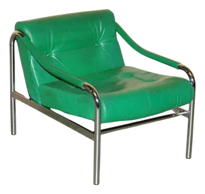 MMid-Century Modern Green Leather Beta Armchair by Tim Bates for Pieff, 1960